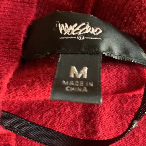 Mossimo Dark Red Open Front Cardigan Size M - Picture 7 of 9